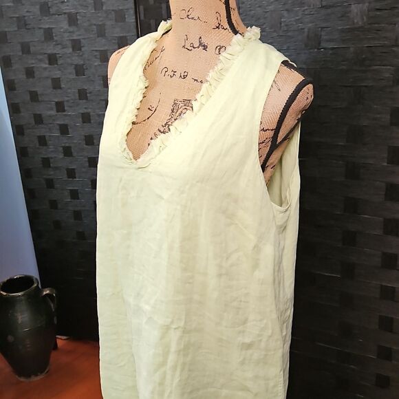 Tommy Bahama Pistachio 100% Linen Dress Size Large - Picture 5 of 12